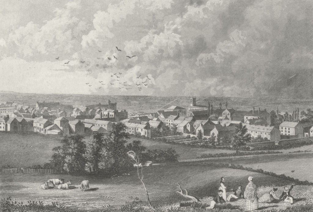LINCS. Gainsborough. Saunders 1836 old antique vintage print picture